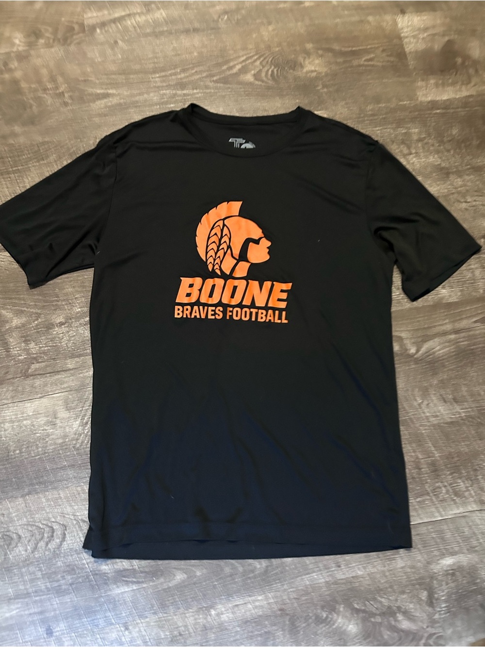 Boone Braves Football Black Graphic Tee